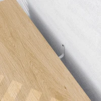 HOMCOM Meuble de salle de bain, meuble de rangement avec compartiments ouverts et placard, dim. 80 x 35 x 70 cm, bois naturel(m-9)