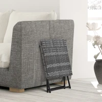 Outsunny Tavolino da Giardino Pieghevole Salvaspazio in Rattan Sintetico e Acciaio, 40x40x40cm, Grigio(m-8)