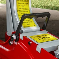 HOMCOM Cric hydraulique à profil bas, en acier robuste, Charge maximale de 2500 kg, capacité de levage de 8 à 38 cm, rouge(m-7)