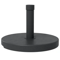 Outsunny Pied de parasol rond base de lestage 15 kg en plastique HDPE poignée intégrée pour mât Ø 24-38 mm dim. Ø 46,5 x 31H cm(m-1)