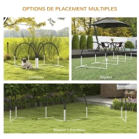 PawHut Lot de 4 pièces d'équipement agility - hooper agility - arceaux entrainement pour chien, obstacle avec sac de transport(m-4)