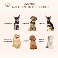 PawHut Panier pour chien et chat de 50 cm de diamètre effet tressé tricot - coussin amovible et lavable en Machine - beige(m-7)