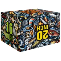 SPORTNOW Plyo Box 3 Altezze Jumping Box Antiscivolo per Casa e Palestra, 61x51x41 cm, Multicolore(m-10)