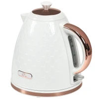 HOMCOM 3kW Rapid Boil Honeycomb Kettle - Cream(m-10)