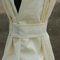 Outsunny Gazebo da Giardino 3x4m in Acciaio con Doppio Tetto e 4 Tende Laterali, Crema(m-9)