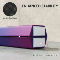 SPORTNOW 7.7ft Folding Gymnastics Beam, Floor Balance Beam for Kids with Anti-Slip Base, Gymnastics Equipment for Home, Blue(m-6)