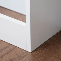 HOMCOM Copritermosifone a Doghe Moderno ed Elegante per la Casa, in MDF e Acciaio, 120x18x84cm, Bianco(m-9)