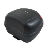 Homcom Coffre pour Casque de Moto 24 L + 2 Clés Noir 40 x 38 x 28 cm(m-7)