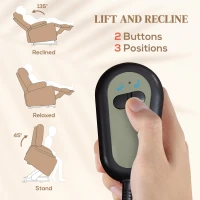 HOMCOM Velvet-Feel Electric Riser, Recliner and Massage Armchair - Light Brown(m-4)