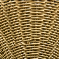 Outsunny Lot de 2 tables basses gigognes de jardin table d'appoint ronde encastrables résine tressée imitation rotin kaki foncé(m-7)