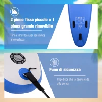 HOMCOM Tavola Gonfiabile SUP Stand Up Paddle con Pagaia Regolabile, Tavola Surf con Accessori 322x81x15cm(m-5)