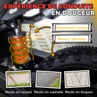 AIYAPLAY Moto électrique enfants sous licence Aprilia avec 2 moteurs 12V, roues d'entraînement, lumière LED, musique - rouge(m-7)