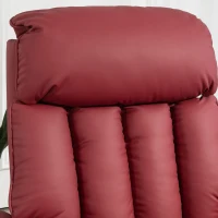 HOMCOM Poltrona Relax Reclinabile Alzapersone Elettrica con Telecomando e Poggiapiedi, 80x94x104cm Rosso(m-8)