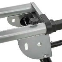 DURHAND Mitre Saw Stand with Extensions, Sawhorse for Cutting Logs, Foldable with Wheels Max Load 150 Kg, Black and Grey(m-9)