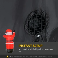 HOMCOM Inflatable Christmas Santa Claus Air Blown Decoration Yard(m-6)