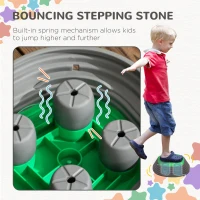 ZONEKIZ Kids Stepping Stones, 11 Pieces Balance River Stones for Obstacle Course, Stackable Non-Slip Starfish Shape, Sensory Play for Indoors, Outdoors(m-5)