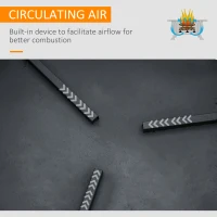 Outsunny Outdoor Fire Pit with Screen Cover, Portable Wood Burning Firebowl with Poker for Patio, Backyard, Bronze(m-6)