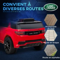 AIYAPLAY Voiture électrique pour enfants Land Rover Discovery Sport, 12V avec télécommande, lumières LED, pour 3-6 ans, rouge(m-8)