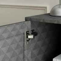 HOMCOM Sideboard with Adjustable Shelf, Freestanding Sideboard Storage Cabinet with Open Compartment and 2 Drawers, Grey(m-8)