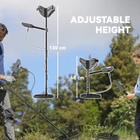 Outsunny Metal Detector for Adults and Beginners, Gold Detector with Higher Accuracy IP68 Waterproof Coil, 5 Professional Modes with Pinpoint & Memory Mode, Bigger Backlit LCD Display with DSP Chip(m-9)