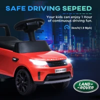 AIYAPLAY 2-in-1 Land Rover Licensed 6V Kids Electric Ride On Car, Sliding Car w/ Headlights, Music, for 18-60 Months, Red(m-7)