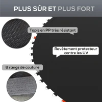 SPORTNOW Tapis de rechange pour trampoline tapis de saut de remplacement, compatible trampoline Ø 4,3 m et ressorts de 14 cm(m-5)
