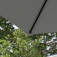 Outsunny 2.5m Rotating Cantilever Parasol - Light Grey(m-8)