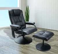 HOMCOM Fauteuil de Massage Vibration Electrique Relaxation avec Chauffage Noir(m-2)