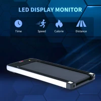 HOMCOM Electric Treadmill Walking Machine 735W Motorised Walking Treadmill 1-6km/h Aerobic Exercise Walking Pad w/ LED Display & Remote Control(m-4)