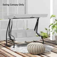 Outsunny 145 x 200Wcm Swing Chair Canopy Replacement - Light Grey(m-10)