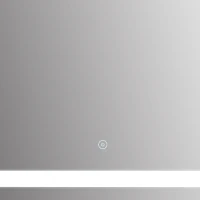 kleankin 80x60cm LED Bathroom Mirror Wall Mounted Vanity Light Illuminated w/ Touch Switch Accessories Home Furnishings(m-9)