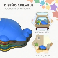 AIYAPLAY Conjunto de 6 Piezas Bloques de Equilibrio Apilables con Borde Antideslizante Forma de Pez Dorado Multicolor(m-5)