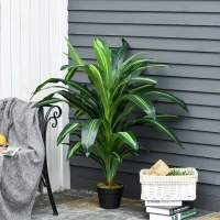 Outsunny Set of Two Artificial Dracaena Plants(m-7)