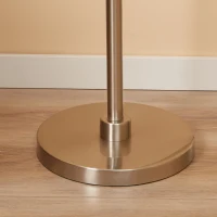 HOMCOM Lampada da Terra Moderna in Acciaio con Paralume in Tessuto Bianco, 61x33x160cm(m-7)