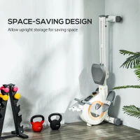 SPORTNOW Rowing Machine, 16-Level Magnetic Rower Machine with LCD Monitor and Phone Holder, White(m-5)