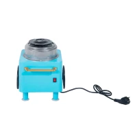 HOMCOM Máquina de Algodón de Estilo Retro con Medidor y 10 Palos de Bambú Acero Inoxidable y Aluminio 30x30x28 cm Azul(m-7)