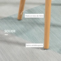 HOMCOM Lot de 4 tabourets de bar style scandinave hauteur 70 cm avec pieds en bois et repose-pieds en acier - blanc(m-6)