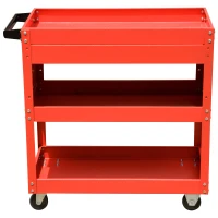 Homcom Chariot à Outils en Acier Rouge et Noir 78 x 35 x 76 cm(m-7)