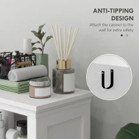 HOMCOM Multi-Storage Modern Bathroom Cabinet - White(m-6)