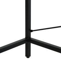 HOMCOM Bureau Informatique Style Industriel Grand Plateau dim. 120L x 60l x 75H cm 2 tiroirs Panneaux Particules métal Noir(m-3)