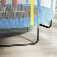 AIYAPLAY Kindertrampolin, Sicherheitsnetz, rutschfeste Beine, Reißverschlusseingang, Bunt(m-9)