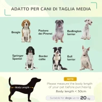 PawHut Lettino per Cani Rialzato con Seduta Traspirante, in Metallo e Tessuto, 90x65x20 cm, Nero e Argento(m-4)