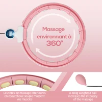 SPORTNOW Hula Hoop Cerceau avec Picots de Massage ajustable de 76 à 113 cm de tour de taille 16 segments amovibles, fitness(m-4)