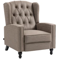 HOMCOM Chesterfield-Style Reclining Armchair - Brown(m-11)