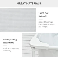 Outsunny Steel Frame Pool with Filter Pump, Filter Cartridge, Reinforced Sidewalls Rust Resistant Above Ground Swimming Pool 292 x 190 x 75cm, Grey(m-5)