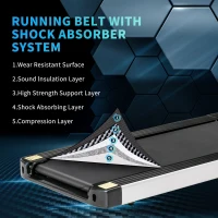 HOMCOM Electric Treadmill Walking Machine 735W Motorised Walking Treadmill 1-6km/h Aerobic Exercise Walking Pad w/ LED Display & Remote Control(m-7)