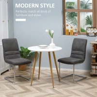 HOMCOM Modern Dining Table for 2 People, Round Kitchen Table, with Matte Top and Metal legs, Dining Room Living Room, White(m-4)