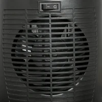 HOMCOM Stufetta Elettrica Ceramica Oscillante a 60°, Aria e Temperatura Regolabili 6-38°C, Potenza 900W/1500W, 19.5x14.8x28cm, Nero(m-8)