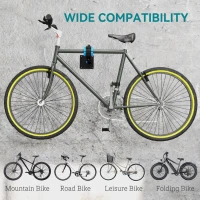 HOMCOM Bike Repair Stand, with Adjustable Clamp, Black(m-6)