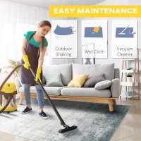 HOMCOM Grey Rug, Modern Render Area Rugs, Large Carpet for Living Room, Bedroom, Dining Room, 150 x 80cm(m-7)